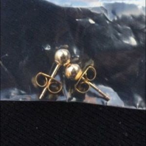 10k Yellow Gold 3mm Ball earrings.
